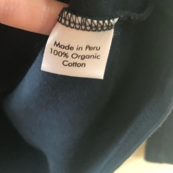 Indigenous - Cowl Neck Drape Front 3/4 Sleeve Top Organic | Small | Washed Black - Picture 4 of 6